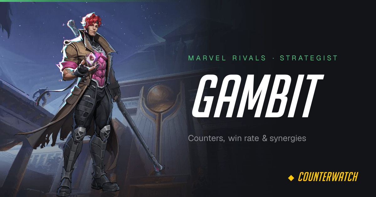 Gambit Counters & Win Rate · Marvel Rivals